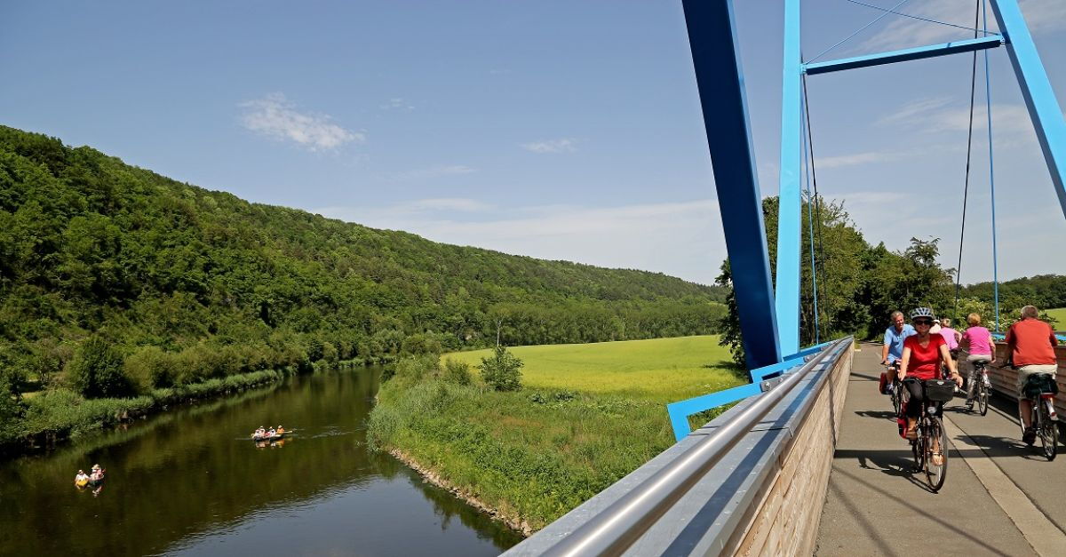 Werratal-Radweg: Brücke über die Werra zwischen Mihla und Frankenroda