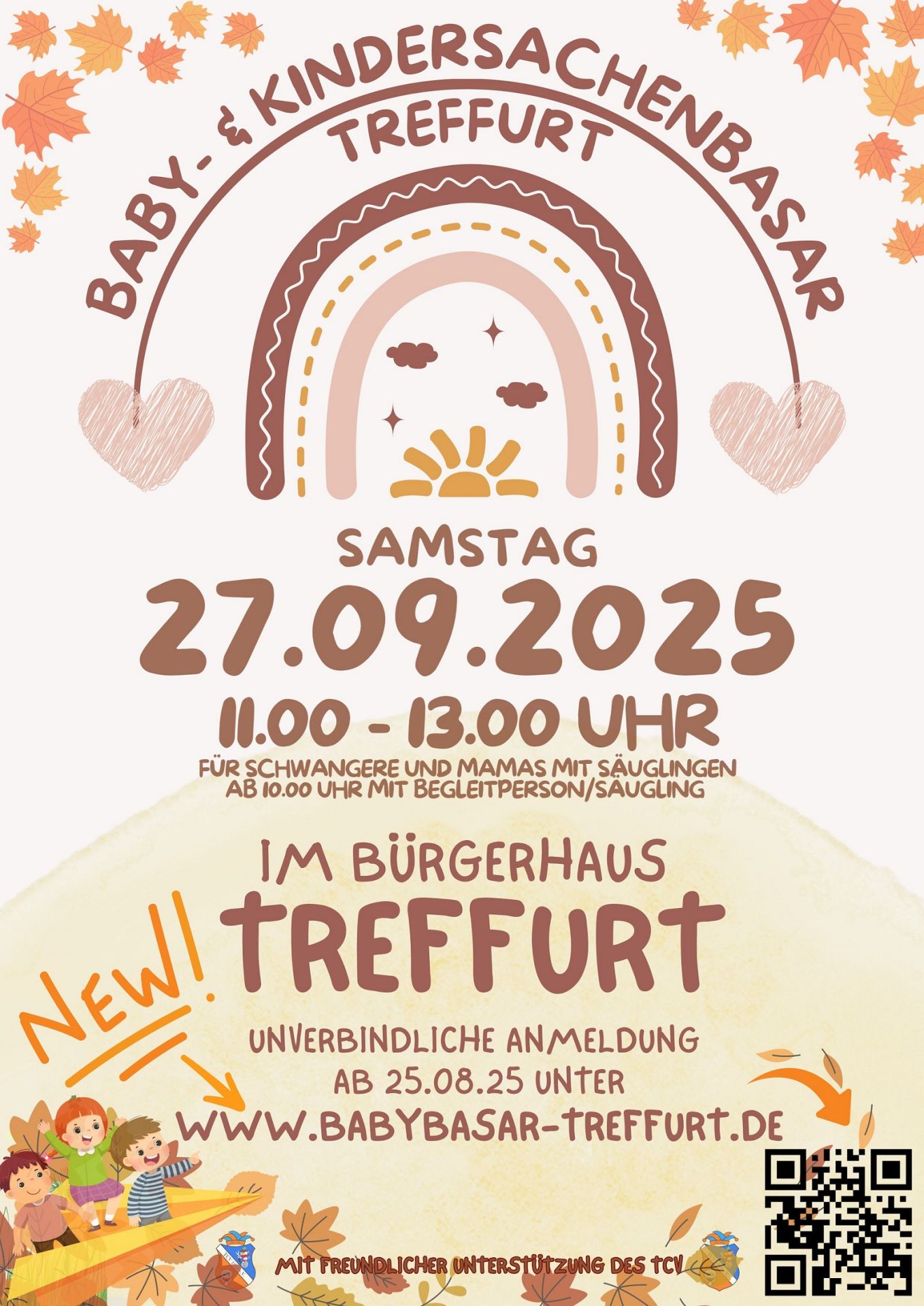 Flyer zum Babybasar in Treffurt am 27.09.2025 in Treffurt